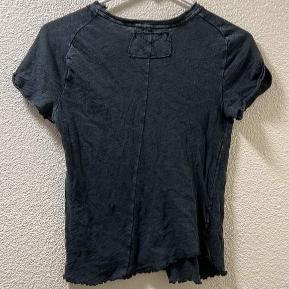 Free people Be My Baby Black Heathered Tee Sz M - Picture 3 of 6